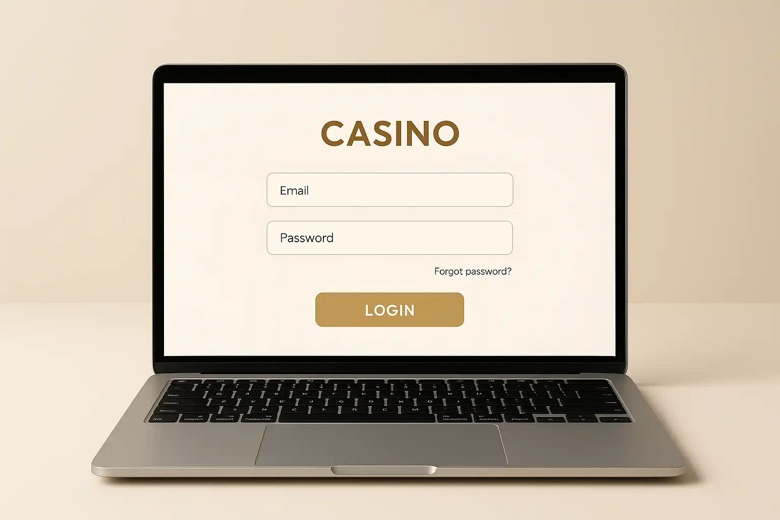 Shikaka login screen shown on a laptop with email and password fields