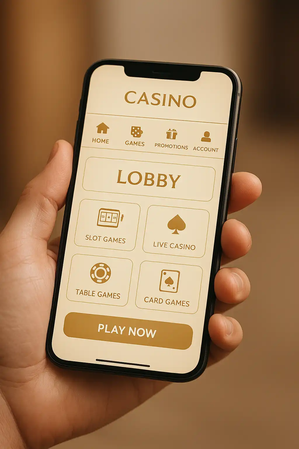 Shikaka casino lobby displayed on a smartphone screen